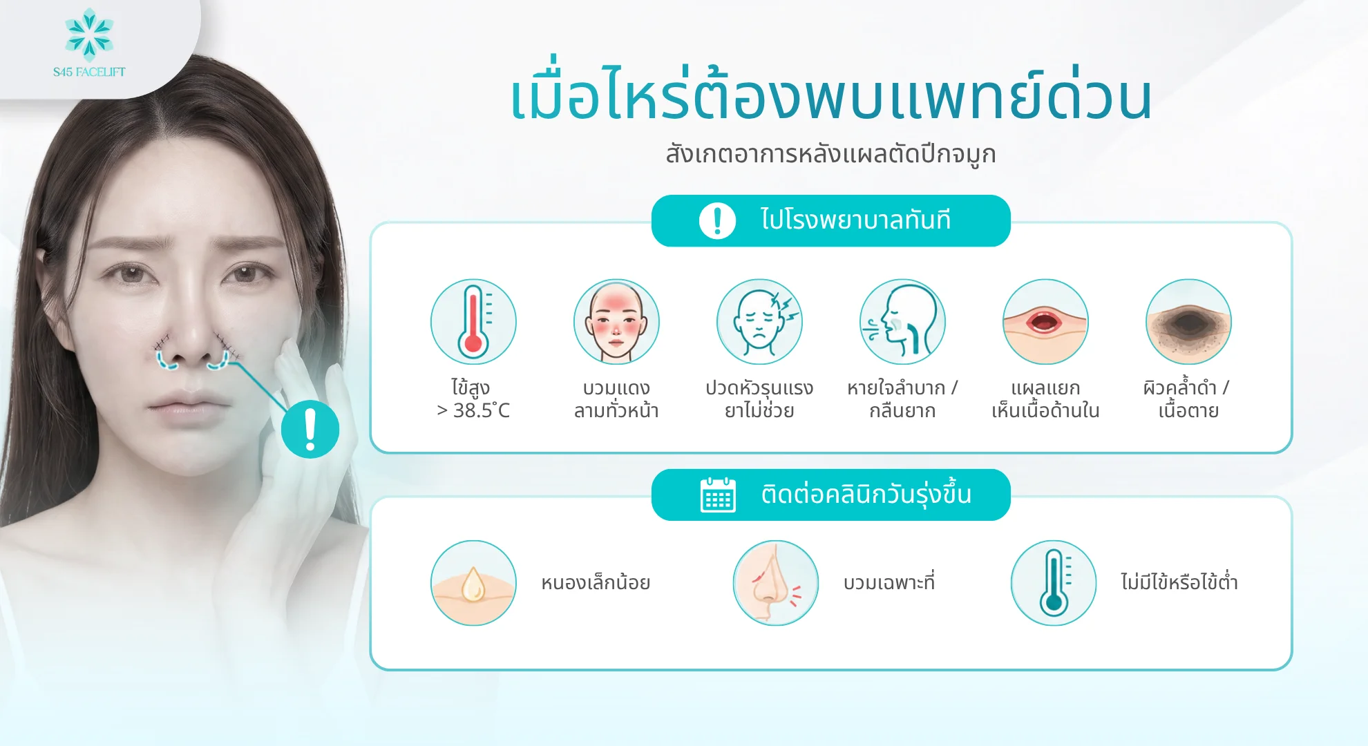 แผลตัดปีกจมูกเป็นหนอง เมื่อไหร่ต้องพบแพทย์