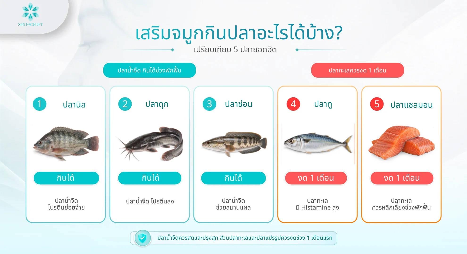 เสริมจมูกกินปลานิลได้ไหม ปลาที่กินได้