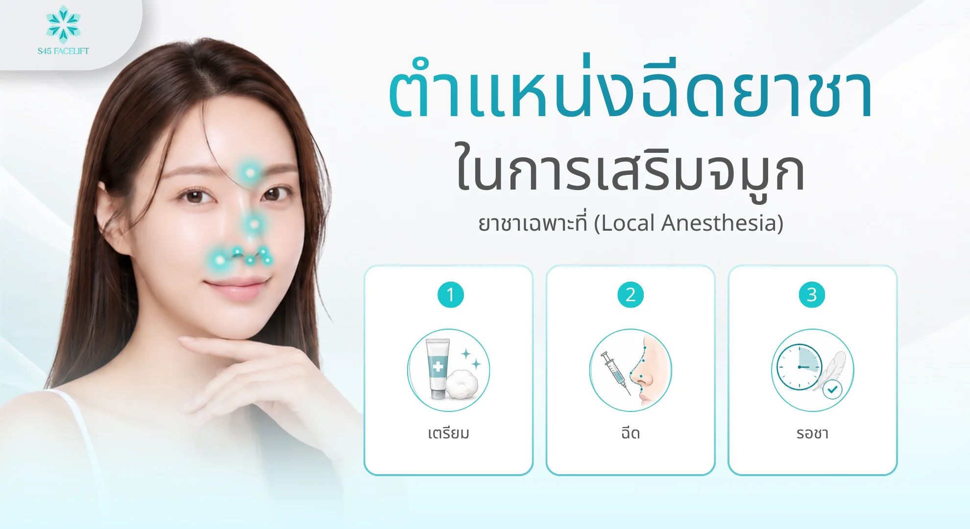 ทำจมูกเจ็บไหม ตำแหน่งฉีดยาชา