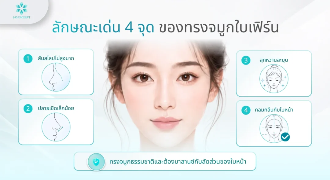 ลักษณะเด่นจมูกใบเฟิร์น