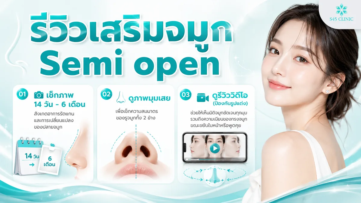 รีวิวเสริมจมูก Semi open