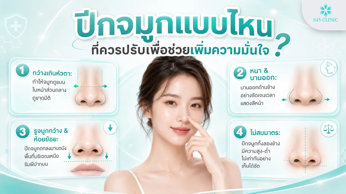 ลักษณะปีกจมูกที่แนะนำให้ปรับแก้