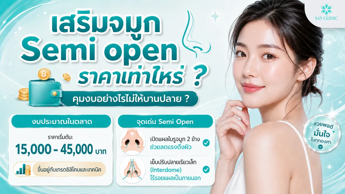 เสริมจมูก Semi open ราคาล่าสุด