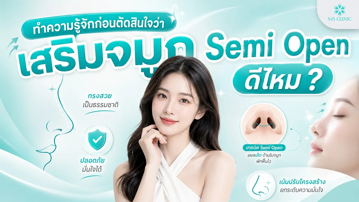 ทำความรู้จักการเสริมจมูก Semi Open