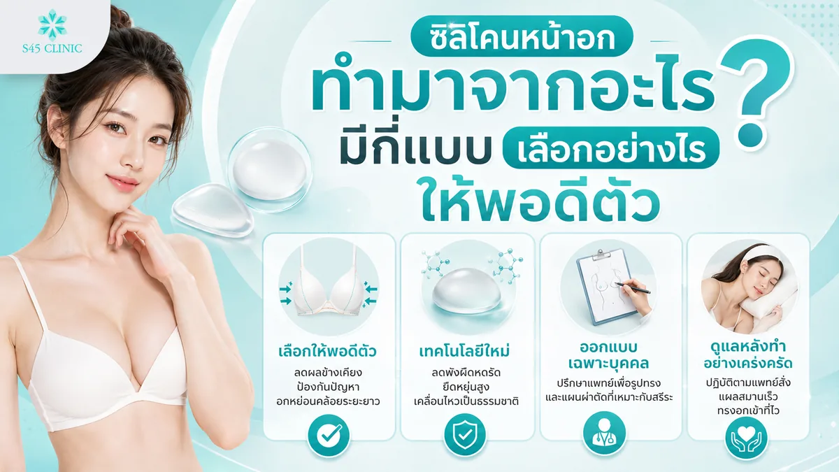 ซิลิโคนหน้าอก ทำมาจากอะไร มีกี่แบบ เลือกอย่างไรให้พอดีตัว
