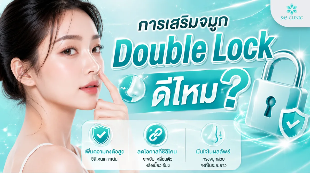 การเสริมจมูก Double Lock ดีไหม เพิ่มความคงตัว ลดโอกาสซิลิโคนขยับเคลื่อนตัวหรือเบี้ยวเอียง