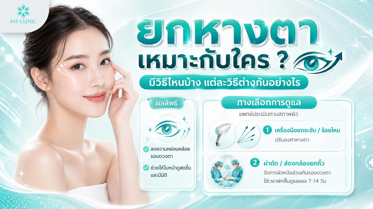 ยกหางตา เหมาะกับใคร มีวิธีไหนบ้าง แต่ละวิธีต่างกันอย่างไร