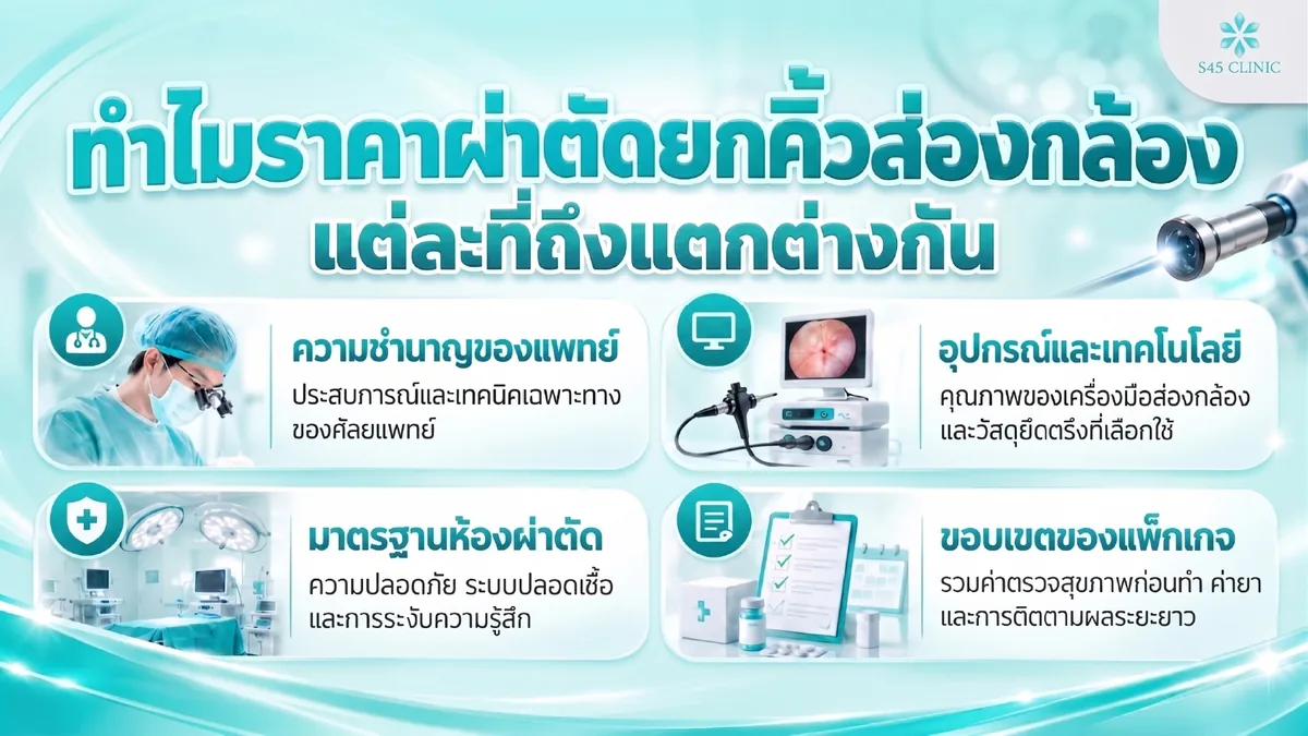 ทำไมราคาผ่าตัดยกคิ้วส่องกล้องแต่ละที่ถึงแตกต่างกัน